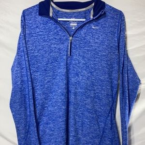 Nike Dri-Fit Pullover Half Zip Blue Womens Medium